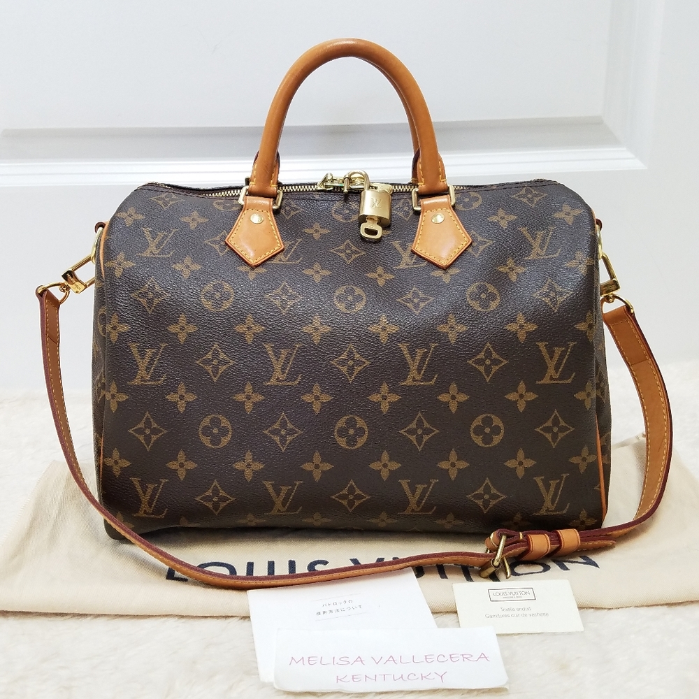 💕Authentic LV Speedy 30 Bandouliere w/ Strap